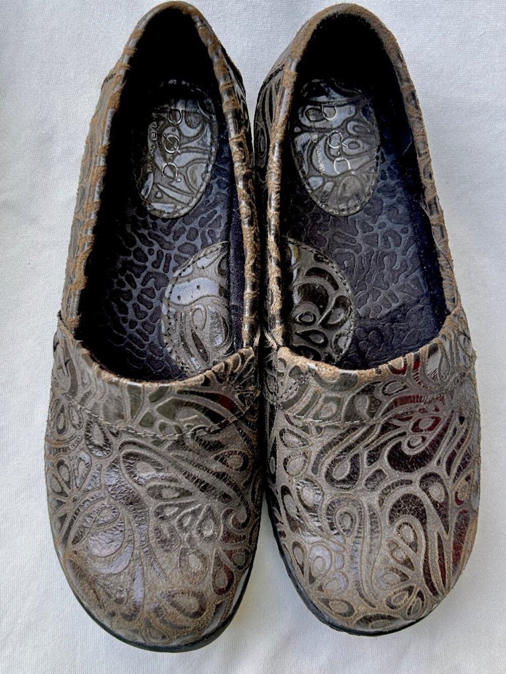BOC Børn Concepts Howell Tooled Leather Clog Mule Style Flat Shoes Size 6M